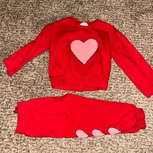 Cozy Red Heart Kids Pajamas
